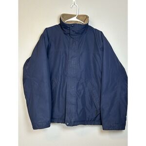 LL Bean Mens Medium Blue Sherpa Lined Jacket Coat GoreTex Polartec Thinsulate